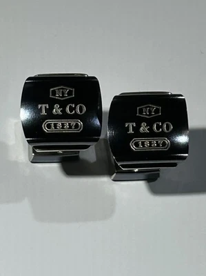 Tiffany & Co 925Ti Titan Square w Galaxy Finish in BLK Stamped NY T&Co 1837 - Bild 1 von 4
