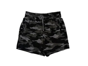 GUC Athleta Girl Camo Print Athletic Shorts In Gray & Black L 12 - Picture 1 of 15