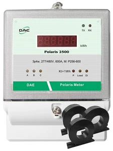 DAE P252-600-S KIT, 600A,480V,UL,RS485,kWh Meter, 3P3W (3 Hot, 0 N), 3 Solid CTs - Picture 1 of 6