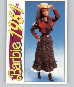 Set 1991 Barbie 91 Far West Western Dress Cowboy Doll Trading Card - Picture 1 of 2