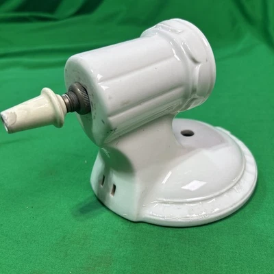 Arandela de parede Art Deco porcelana branca banheiro cozinha - Imagem 1 de 4