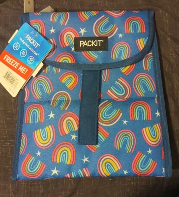 Packit Freezable Lunch Bag Rainbows No Ice Packs Needed Reusable BPA Free - Image 1 of 2
