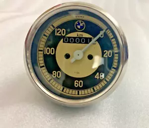SUITABLE FOR BMW 0-120 KM MOTORCYCLE SPEEDO REPLICA FITS MANY MODELS SMITHS - Picture 1 of 4