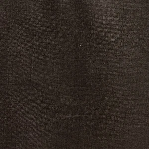 GEBÜRSTETER BELGISCHER LEINEN BAUMWOLLE VORHANG / POLSTERSTOFF IN KAFFEE PER YARD - Bild 1 von 1