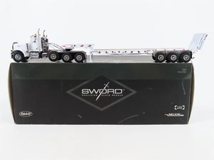 Peterbilt 379 with Nelson Ramp Trailer - White - Sword 1:50 Scale #SW2027-W New - Picture 1 of 9