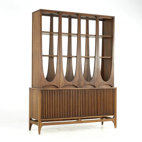 Broyhill Brasilia Mid Century Walnut Room Divider Cover