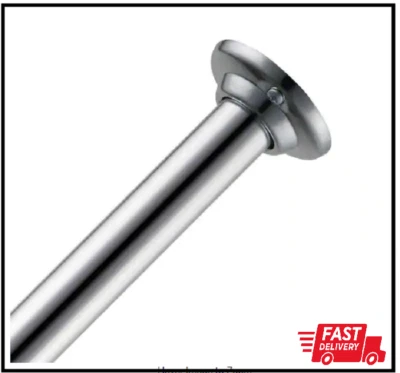 60" Aluminum Builders Bathroom Shower Curtain Rod in Chrome - Image 1 of 2