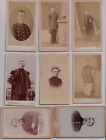 Lot de 8 CDV Militaires Vintage prints c. 1860-1895