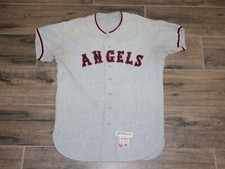 JD Warner California Angels 1966 MLB Baseball Game Used Jersey 44 Tim McAuliffe