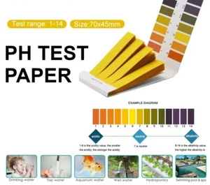 pH Test Strips Universal Indicator Litmus Paper with 1-14 Colour Range Chart - Picture 1 of 5