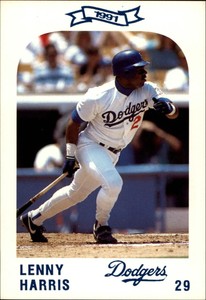 1991 Dodgers Police Baseball Card #29 Lenny Harris