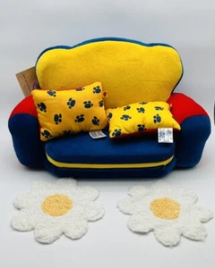 Build A Bear Retired Red Yellow Blue Fold Out Futon Couch NWT - Picture 1 of 13