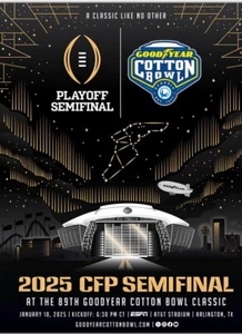 2024 2025 Cotton Bowl Program CFP Playoffs Ohio State Texas Longhorns - Picture 1 of 1