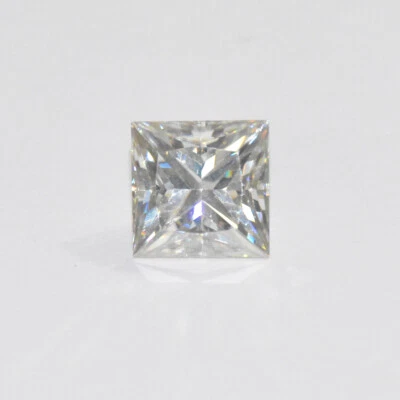 5-6 Ct Princess Cut Off-White Diamond Great Clarity Certified ! Jewelry - Image 1 of 4