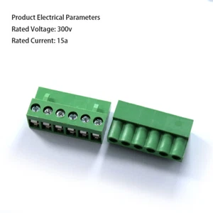 Panel Mount Cable Connector Screw Fit No Solder Pluggable HT5.08-2 3 4 5 6 -12P - Picture 1 of 17
