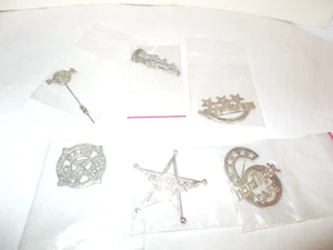 6 Hard Rock Cafe Sterling Silver Employee Service Staff Anniversary Pin Set 1-6 - Picture 1 of 8