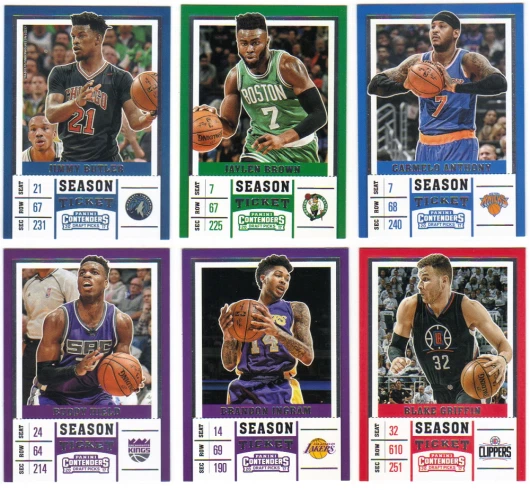 2017-18 Contenders Draft - Season Ticket - A and B Card Image Variation #'s 1-50 - Image 1 of 1