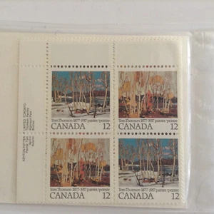 CANADA 12¢ Tom Thomson Painting SEALED SET 4 inscription corner plate blocks - Picture 1 of 2