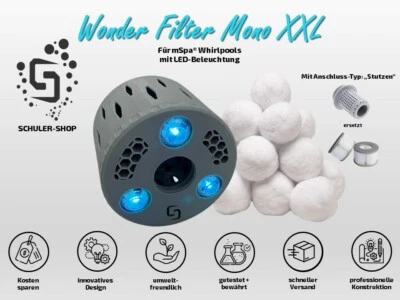 Wonder Filter Mono XXL mSpa Whirlpool Bergen Tekapo Filterbälle LED-Beleuchtung