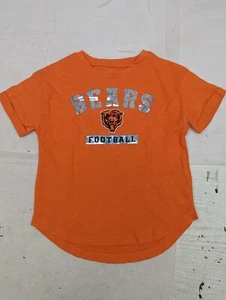 New Without Tags Girls Orange Chicago Bears T-shirt AM18 - Picture 1 of 9