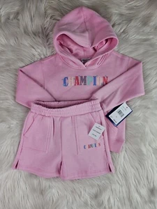 CHAMPION KID GIRL PINK SWEAT SUIT SIZE 3T W/ HOOD - Picture 1 of 4