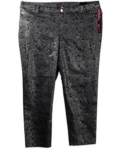 Neu mit Etikett Flirtatious Jeggings schwarz Übergröße 22 Schlangenledermuster Baumwollmischung Stretch - Bild 1 von 3