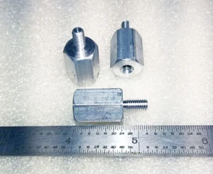 ALUMINUM STANDOFFS  1/2 HEX  MALE-FEMALE  10-32  X 3/4" LONG  - 6 pcs - Picture 1 of 1