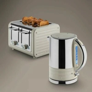 Dualit Architect 4 Slice Slot Toaster and Kettle Set in Oyster White *BRAND NEW* - Picture 1 of 3