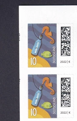 Bund 3723 10er Bogen Flaschenpost 10 C mit Bogenrandzudruck Zahlenfragmente ** - Bild 1 von 2