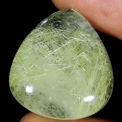 39.35 CT Natural Golden Rutile Quartz Pear Cabochon Gemstone 23x25x8 mm LM-44 - Image 1 of 4