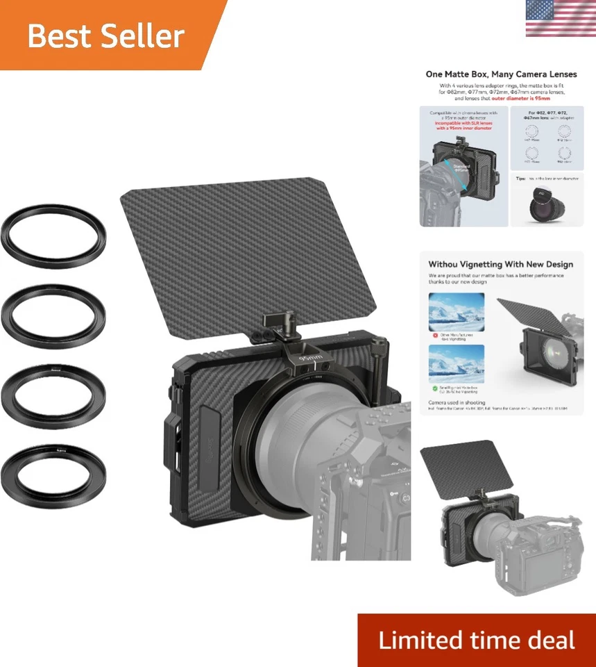 Elegante Mini Caja Mate Lite - Compatible con Múltiples Tamaños de Lente para Cineastas Foto 1 de 4