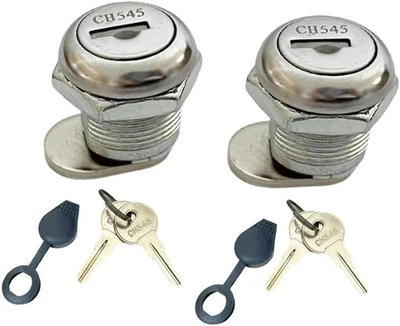 Cilindro de bloqueo de caja de herramientas de camión de repuesto con llaves y cubiertas antipolvo - 2 piezas Foto 1 de 4