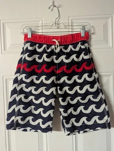 GAP Surf Kids Board Swim Shorts Boy XL (12) Reg Navy & Red /White ,Very Nice EUC - Picture 1 of 7