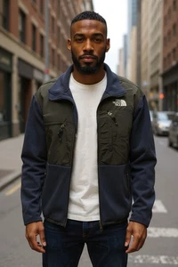 Men’s The North Face Denali Jacket Fleece Polartec Recycled Black Size M - Foto 1 di 3