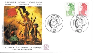 France 1990 FDC Liberte YT 2615 And 2616 - Picture 1 of 1