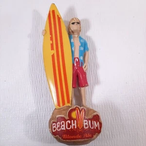 Vintage Anheuser Busch Beach Bum Blonde Ale Surfer dude draft Beer Tap Handle - Picture 1 of 14