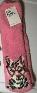 CAT Kitten  glasses Fuzzy Cozy Socks - Women's Womans old navy new with tags - Picture 1 of 1