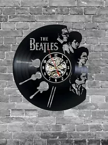 The Beatles Rock Band vinyl wall clock, Plaque clock models, The Beatles Vinyl - Picture 1 of 1