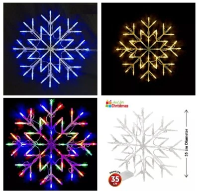 50 LED Snowflake Star Window Hanging Wall Light Christmas Silhouette Xmas lights - Image 1 of 3