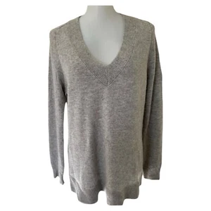 Rag & Bone Cashmere Sweater V-Neck Long Sleeve Womens Small Gray - Picture 1 of 10