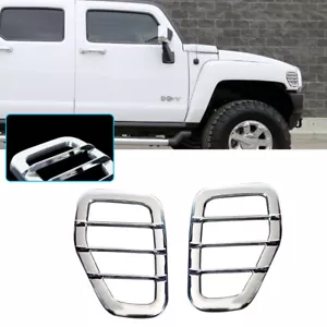 2 fundas de borde cromado plateado para luz marcadora frontal Hummer H3, H3T 06-10 - Imagen 1 de 8