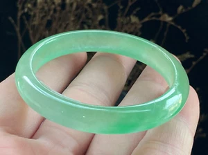 Bracciale braccialetto giadeite giada birmana verde ghiaccio grado naturale certificato 54MM8091 - Foto 1 di 7