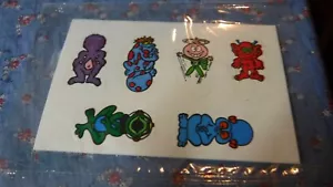 a. Unopened Quisp Cereal Premium Sticker Sheet 6 Characters Sheet 4 x 2 3/4" - Picture 1 of 2