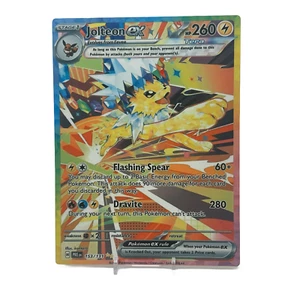 Jolteon EX SIR - Prismatic Evolutions | Jumbo Metal 6" x 8" Card Gift/Display - Picture 1 of 3