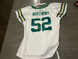 Green Bay Packers Clay Mathews #52 Football Jersey NFL Womens Sz M Reebok