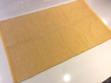 Mustard Yellow Striped Natural Cotton and Jute Handmade Washable Kilim Area Rugs