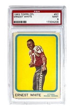  Ernest White 1963 Topps CFL #57 PSA 9 (MINT) Football Card