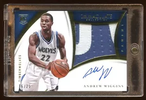 IMMACULATE ANDREW WIGGINS RC AUTO #D /25 LIMITED PATCH LOGO BEAUTIFUL LOOK@ HOT - Picture 1 of 2