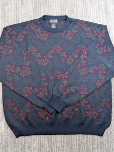 Vintage Lands End Women’s Wool Blend Sweater XL Christmas Pattern Made in Italy - Picture 1 of 10