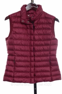 Beautiful Designer Weekend MAX MARA Ladies Burgundy Quilted Puffer Vest Size 6 - Picture 1 of 5